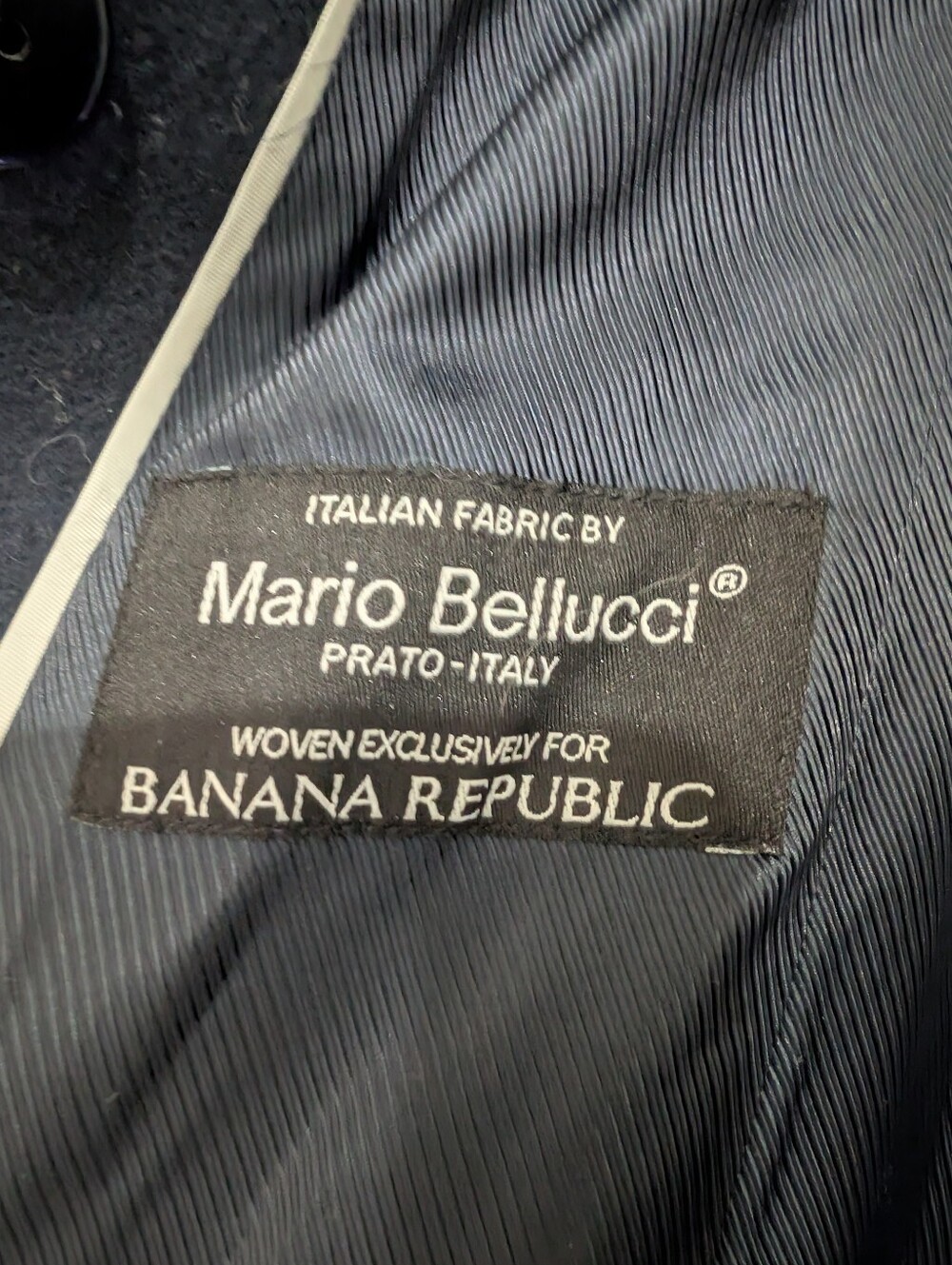 Banana Republic Navy Wool Blend Double Breasted Trench Coat Peacoat XS Petite - Picture 5 of 6